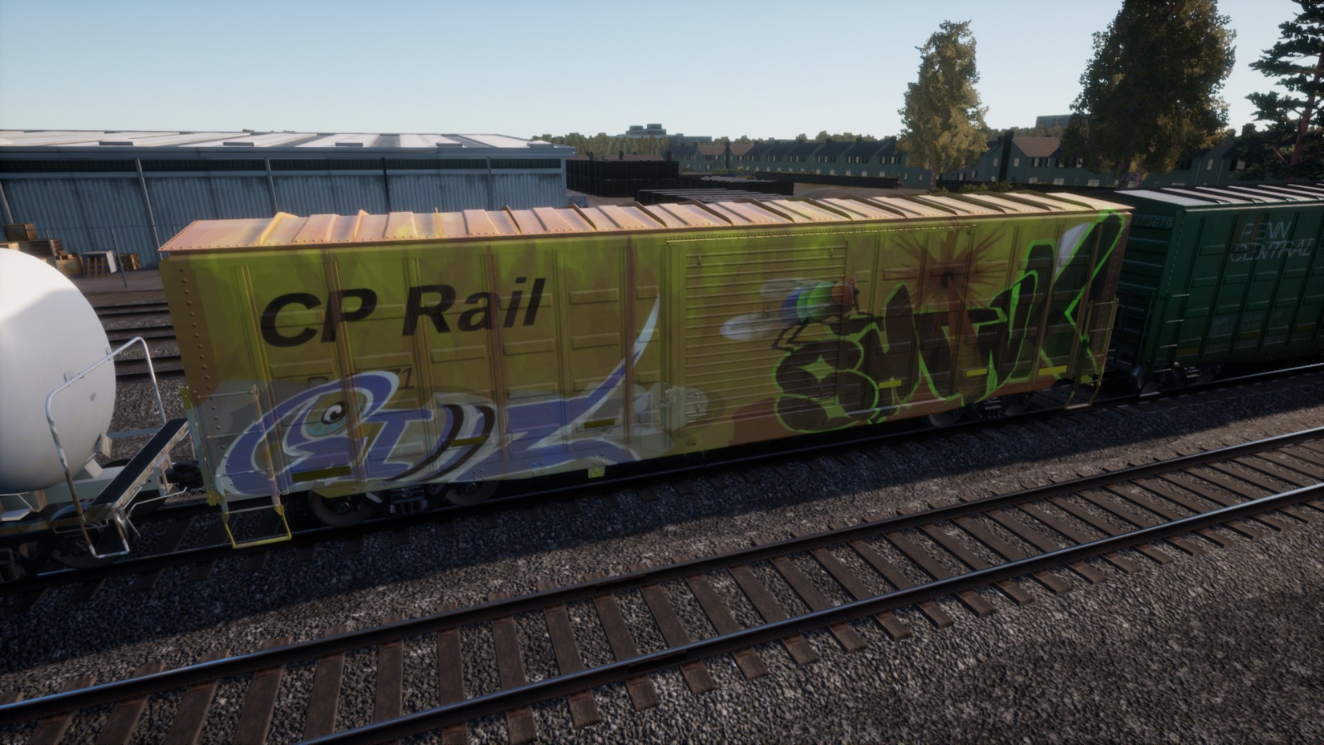 Creators Club Graffiti Weathered Cp Rail Yellow Boxcar