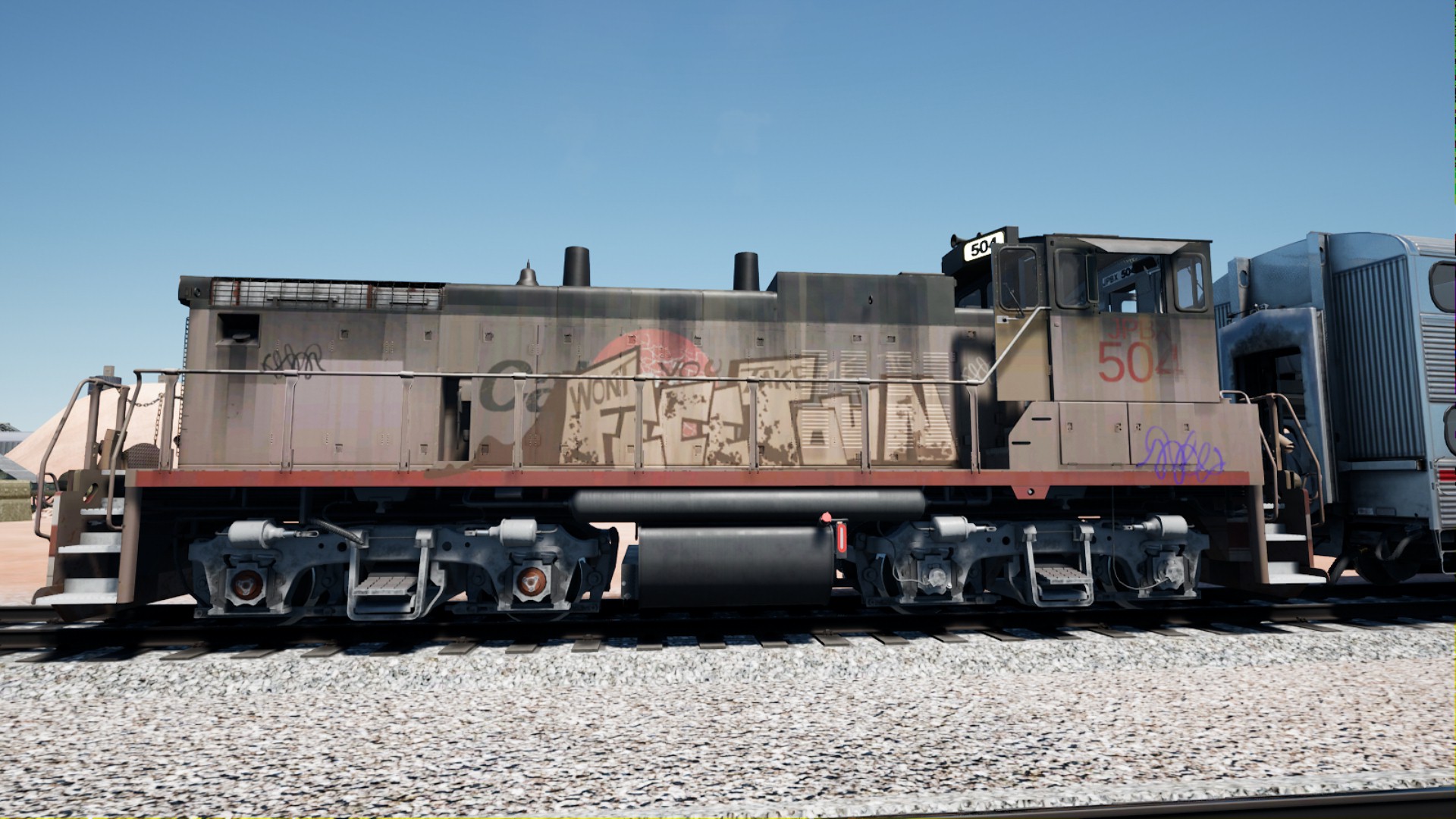 Creators Club Graffiti Weathered Caltrain MP15DC Shunter